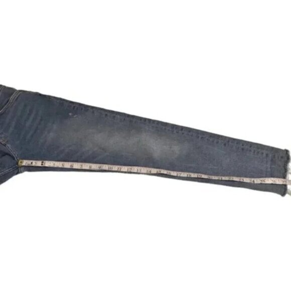 Zara Skinny Jeans Distressed Light Wash Ankle Raw  Hem Size 6 - Picture 13 of 14